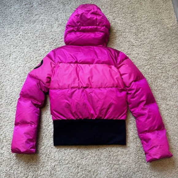 Goldbergh Fever Ski Jacket Pink Black Worn Once Womens Size US 4 Waterproof Down - Picture 8 of 11